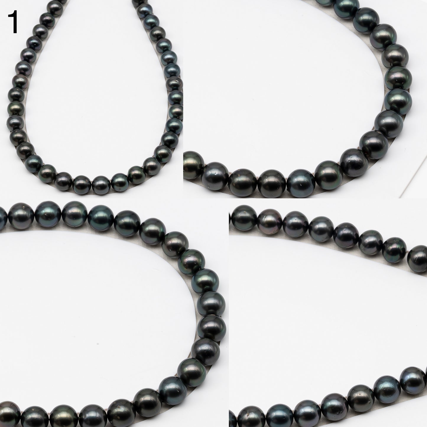 12-13mm Tahitian Pearls, 16” Full Strand, Undrilled (No Hole), Natural Color, High Luster, SKU # 3060TH