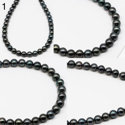 12-13mm Tahitian Pearls, 16” Full Strand, Undrilled (No Hole), Natural Color, High Luster, SKU # 3060TH