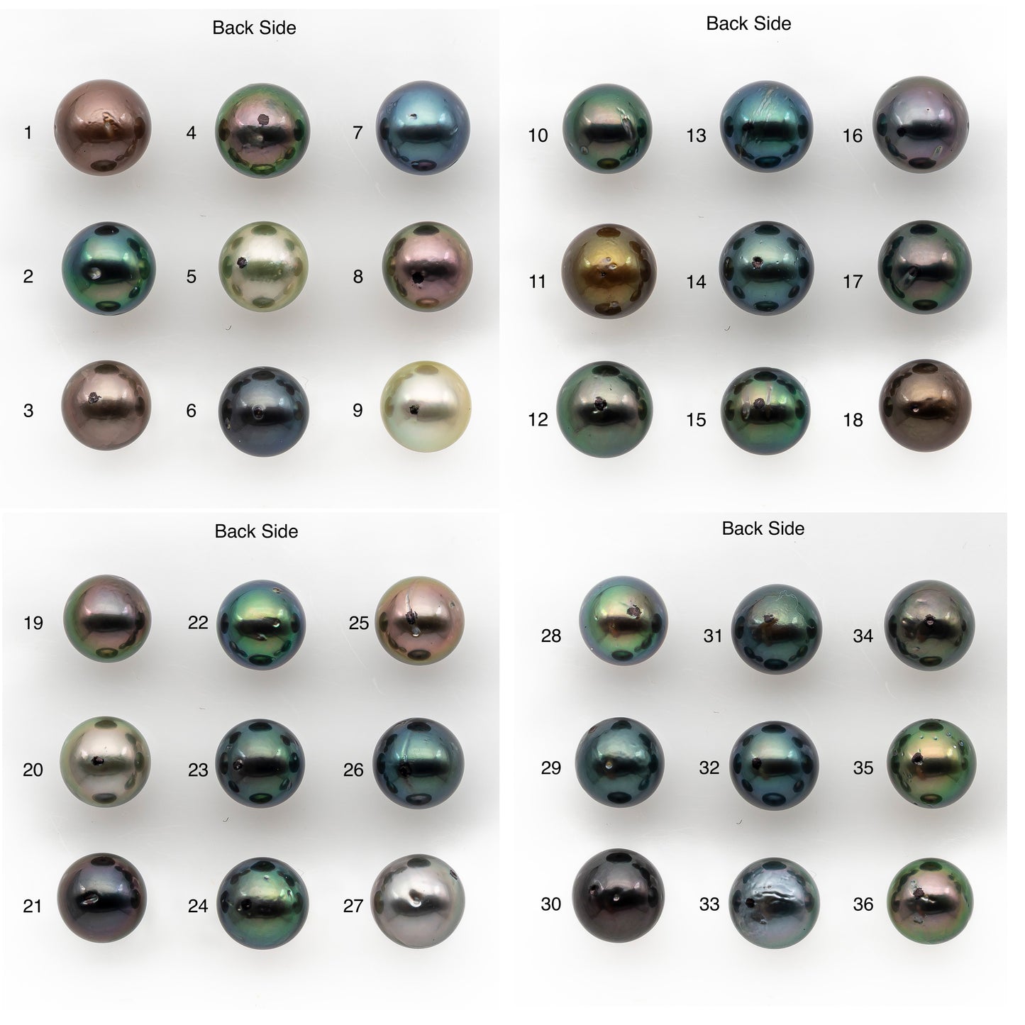 9-10mm Tahitian Pearl, Loose Undrilled with High Luster and for Jewelry Making, SKU # 2882TH