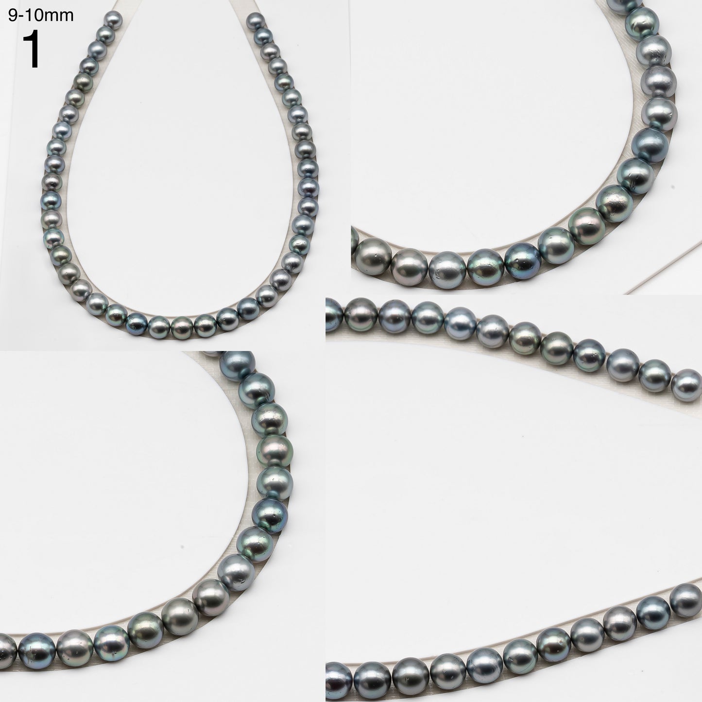 9, 10 or 11mm Tahitian Pearl in Full Strand (No Hole), Natural Colors with High Luster, for Jewelry Making, SKU # 3104TH
