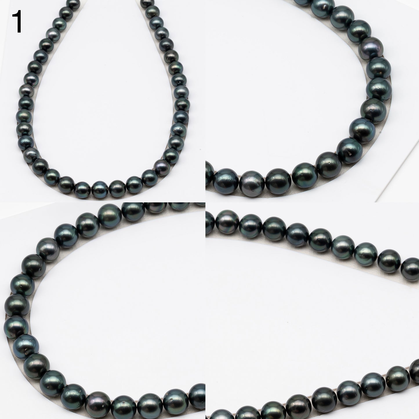 11-12mm Tahitian Pearls, 16” Full Strand, Undrilled (No Hole), Natural Color, High Luster, SKU # 3058TH