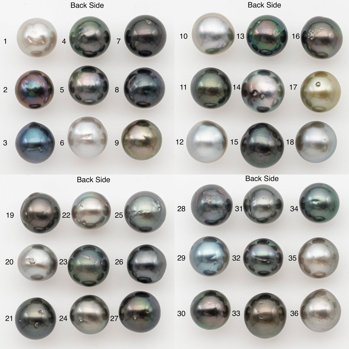11-12mm Near Round Tahitian Pearl, Loose Undrilled with High Luster for Jewelry Making, SKU # 3143TH