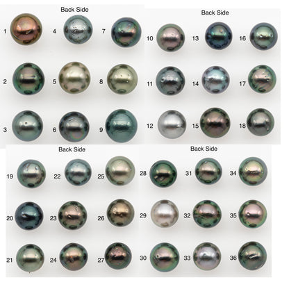 8-9mm Tahitian Pearl with High Luster and Minor Blemishes, Natural Color, Loose Undrilled for Jewelry Making, SKU # 3351H