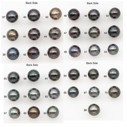 8-9mm Round Tahitian Pearl Natural Color with Minor Blemishes, Loose Undrilled for Jewelry Making, SKU # 3281TH