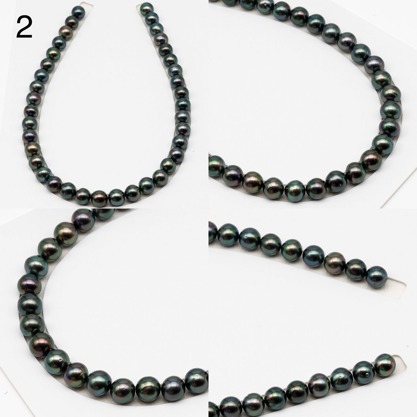 11-12mm Tahitian Pearls, 16” Full Strand, Undrilled (No Hole), Natural Color, High Luster, SKU # 3057TH