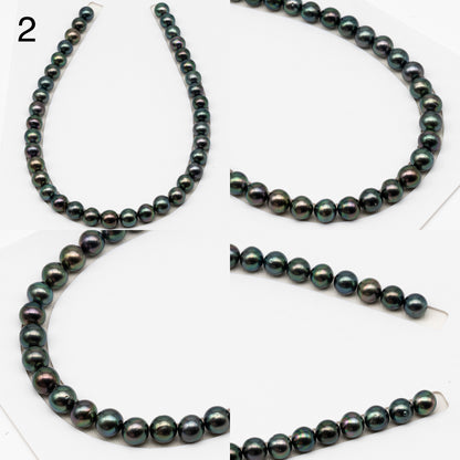 11-12mm Tahitian Pearls, 16” Full Strand, Undrilled (No Hole), Natural Color, High Luster, SKU # 3057TH