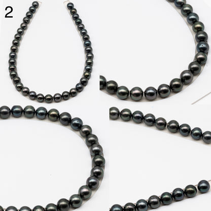 11-12mm Tahitian Pearls, 16” Full Strand, Undrilled (No Hole), Natural Color, High Luster, SKU # 3058TH