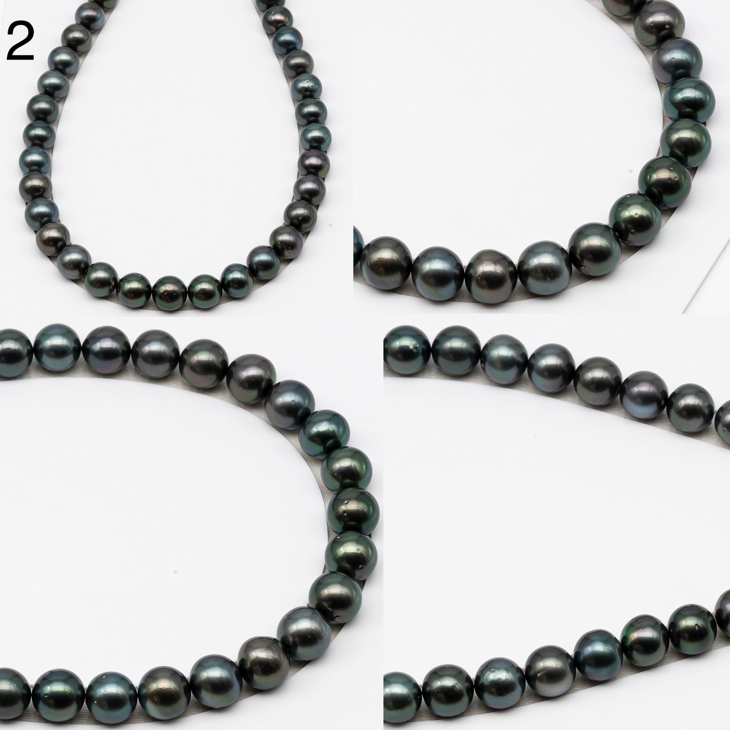 13-14mm Tahitian Pearls, 16” Full Strand, Undrilled (No Hole), Natural Color, High Luster, SKU # 3061TH