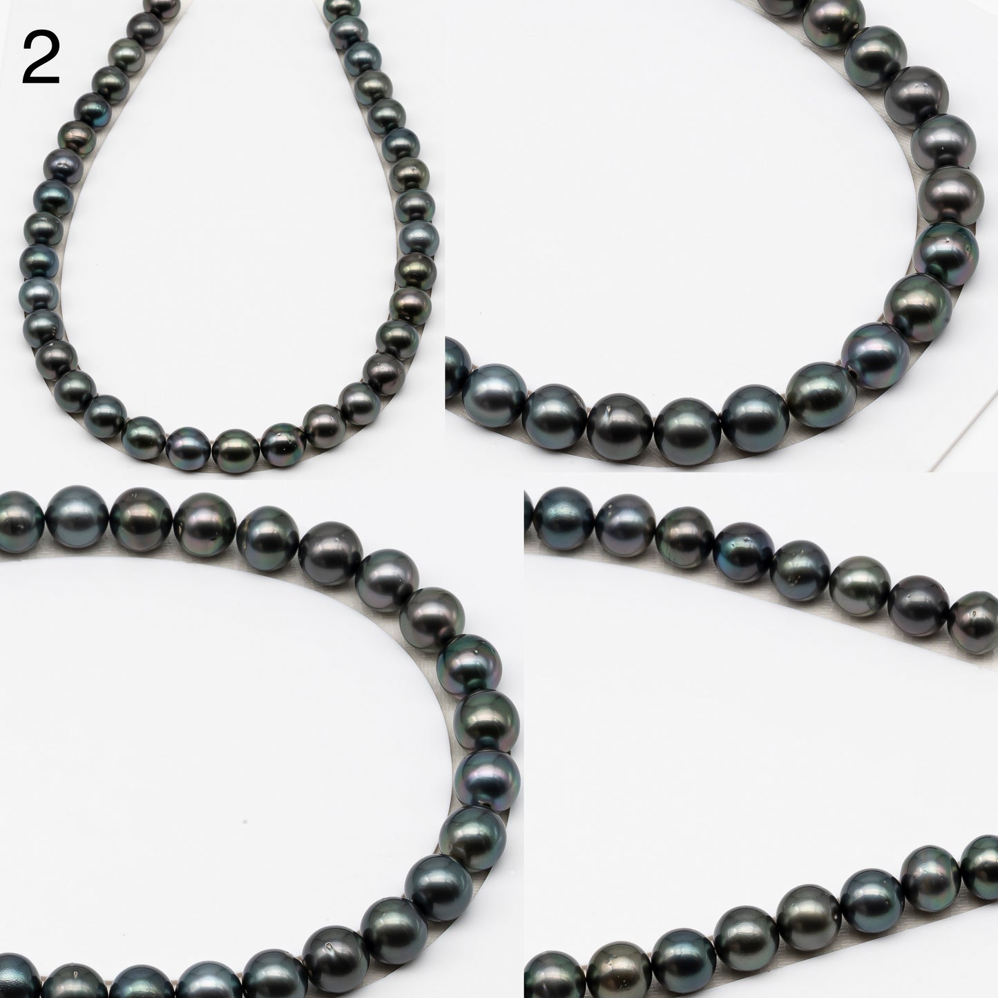 12-13mm Tahitian Pearls, 16” Full Strand, Undrilled (No Hole), Natural Color, High Luster, SKU # 3060TH