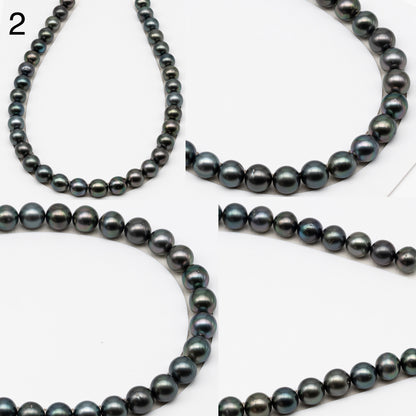 12-13mm Tahitian Pearls, 16” Full Strand, Undrilled (No Hole), Natural Color, High Luster, SKU # 3060TH