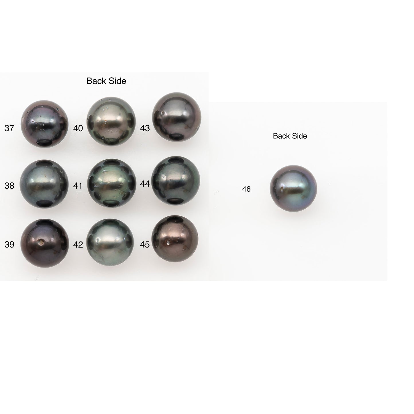 10-11mm Round Tahitian Pearl Natural Color with Minor Blemishes, Loose Undrilled for Jewelry Making, SKU # 3283TH