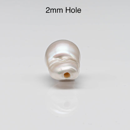 large size freshwater baroque pearl in 2mm hole