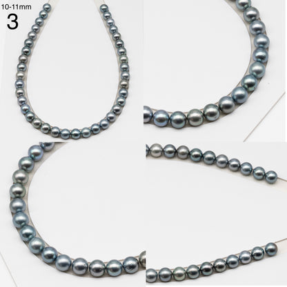 9, 10 or 11mm Tahitian Pearl in Full Strand (No Hole), Natural Colors with High Luster, for Jewelry Making, SKU # 3104TH