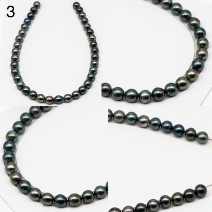 11-12mm Tahitian Pearls, 16” Full Strand, Undrilled (No Hole), Natural Color, High Luster, SKU # 3057TH