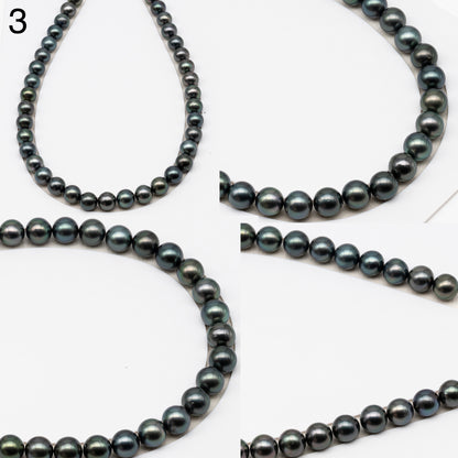 11-12mm Tahitian Pearls, 16” Full Strand, Undrilled (No Hole), Natural Color, High Luster, SKU # 3058TH