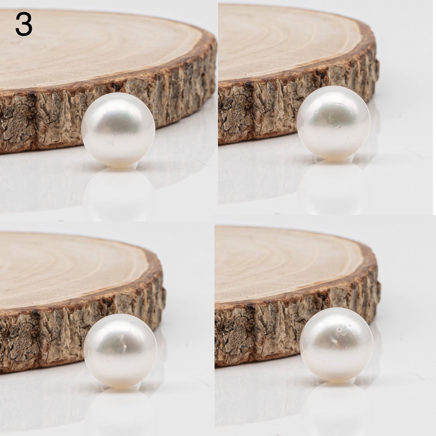 12-13mm White South Sea Pearl Round with  Natural Color, One Piece Loose Undrilled for Jewelry Making, SKU # 3239WS