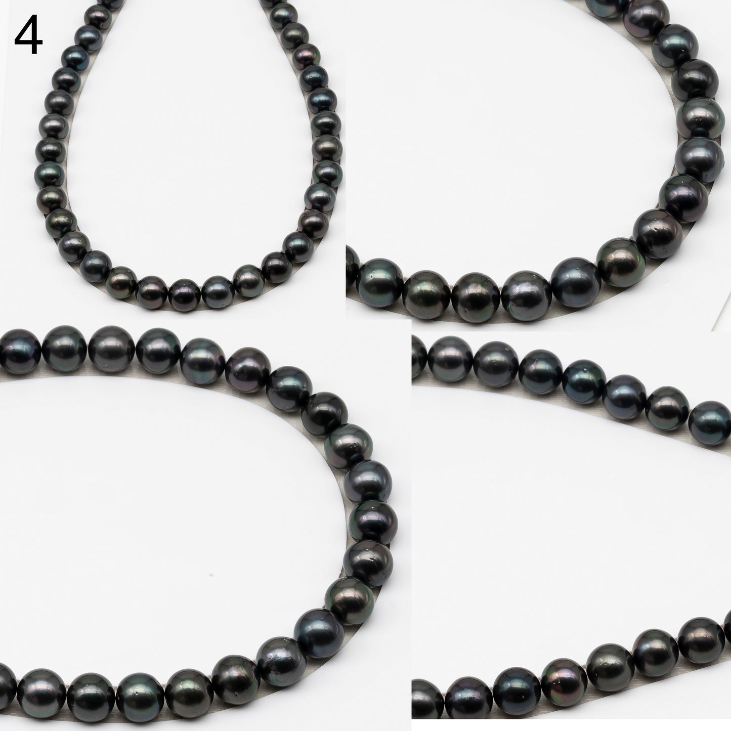 12-13mm Tahitian Pearls, 16” Full Strand, Undrilled (No Hole), Natural Color, High Luster, SKU # 3060TH