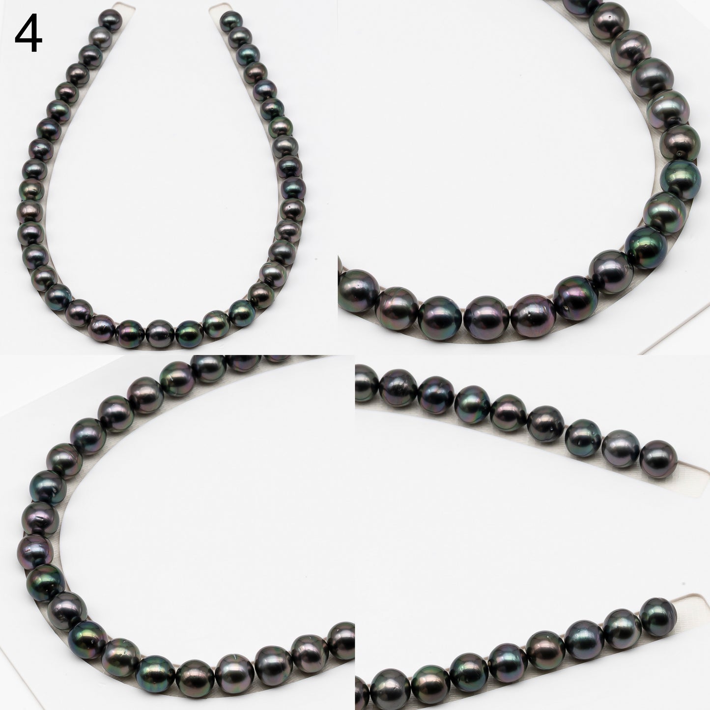 11-12mm Tahitian Pearls, 16” Full Strand, Undrilled (No Hole), Natural Color, High Luster, SKU # 3057TH