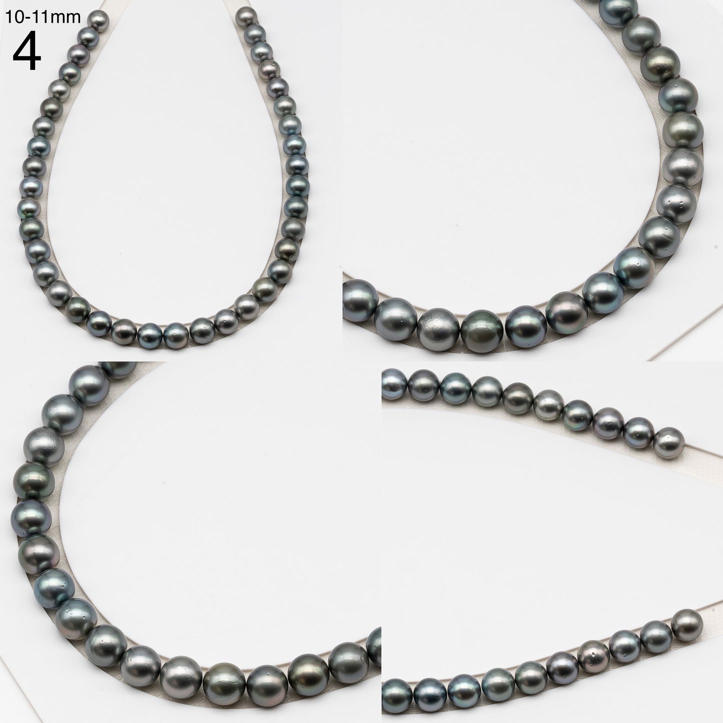 9, 10 or 11mm Tahitian Pearl in Full Strand (No Hole), Natural Colors with High Luster, for Jewelry Making, SKU # 3104TH