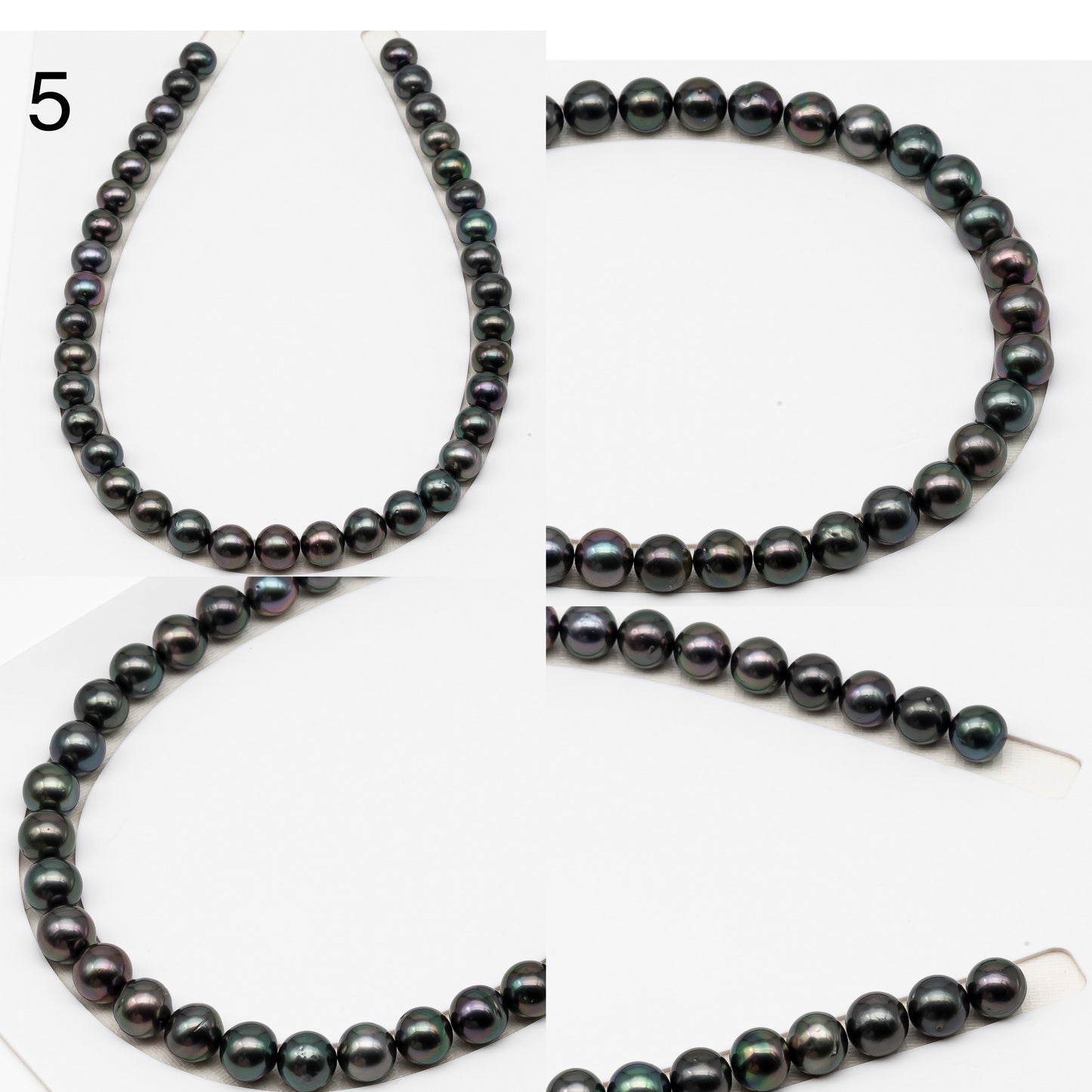 11-12mm Tahitian Pearls, 16” Full Strand, Undrilled (No Hole), Natural Color, High Luster, SKU # 3057TH