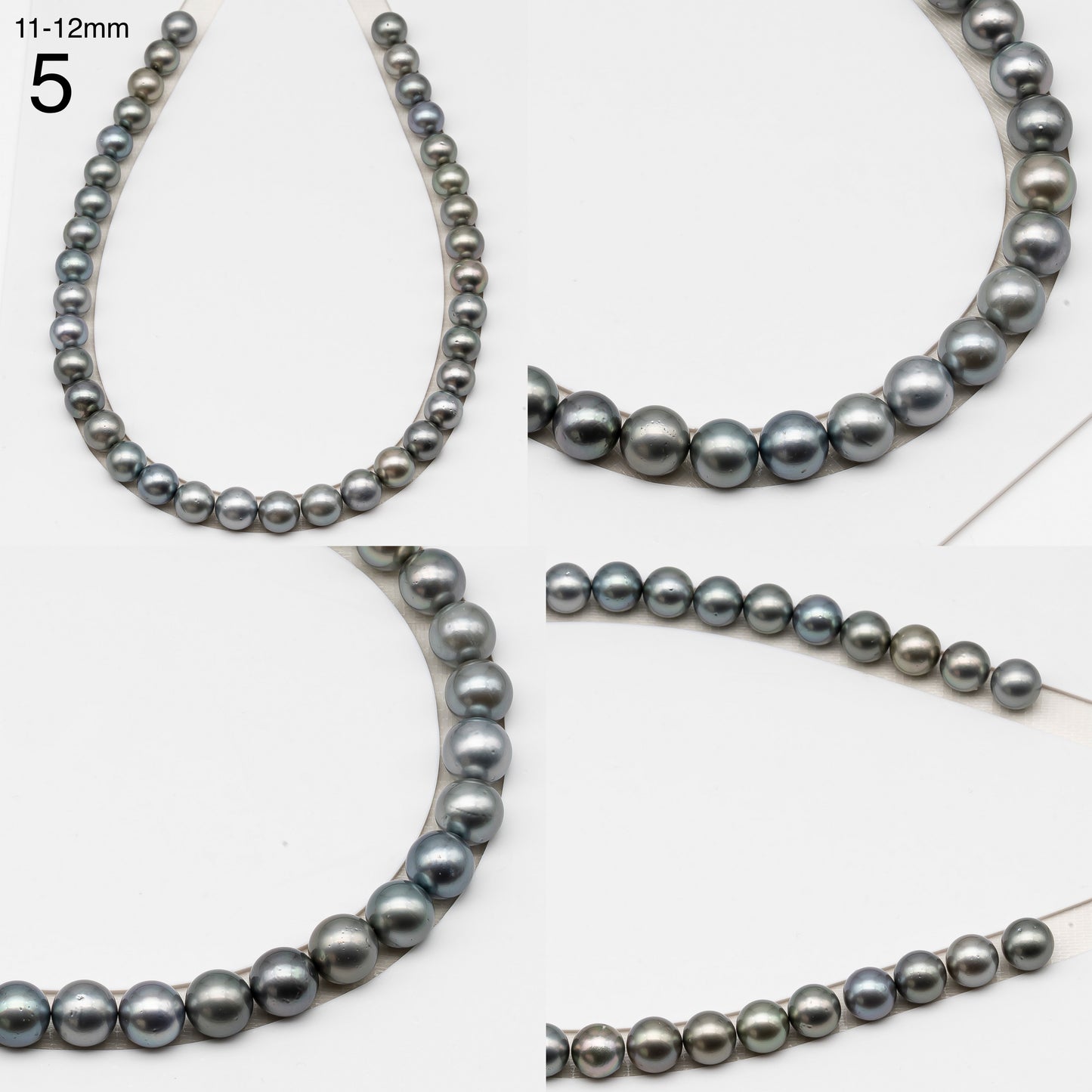 9, 10 or 11mm Tahitian Pearl in Full Strand (No Hole), Natural Colors with High Luster, for Jewelry Making, SKU # 3104TH