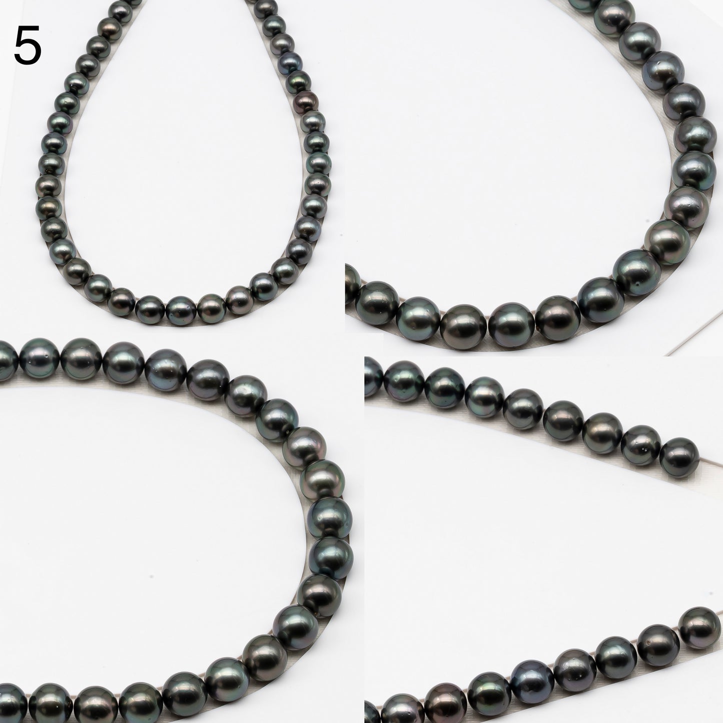 11-12mm Tahitian Pearls, 16” Full Strand, Undrilled (No Hole), Natural Color, High Luster, SKU # 3058TH