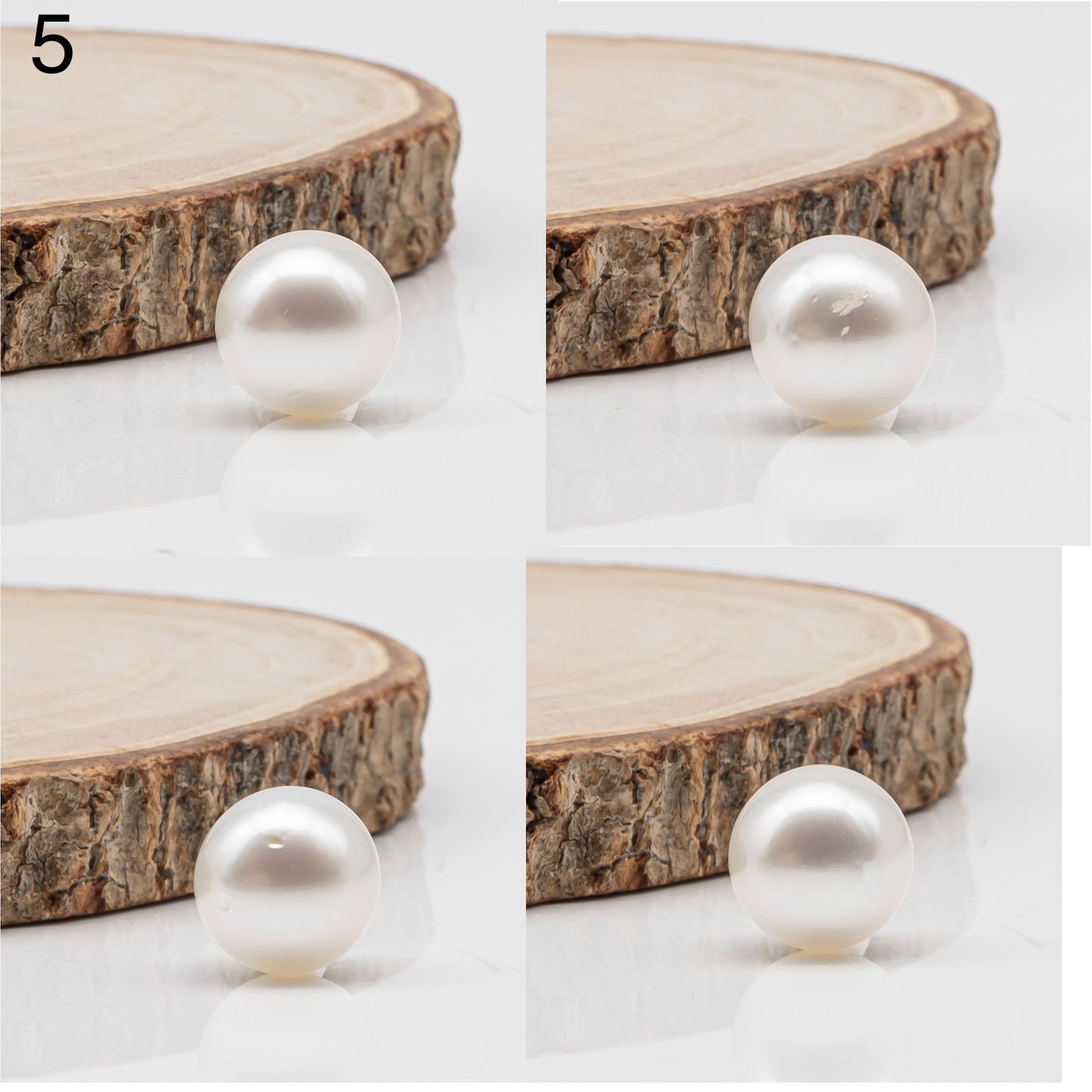 12-13mm White South Sea Pearl Round with  Natural Color, One Piece Loose Undrilled for Jewelry Making, SKU # 3239WS
