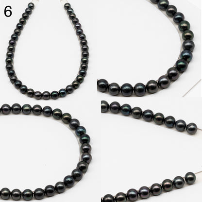 11-12mm Tahitian Pearls, 16” Full Strand, Undrilled (No Hole), Natural Color, High Luster, SKU # 3057TH