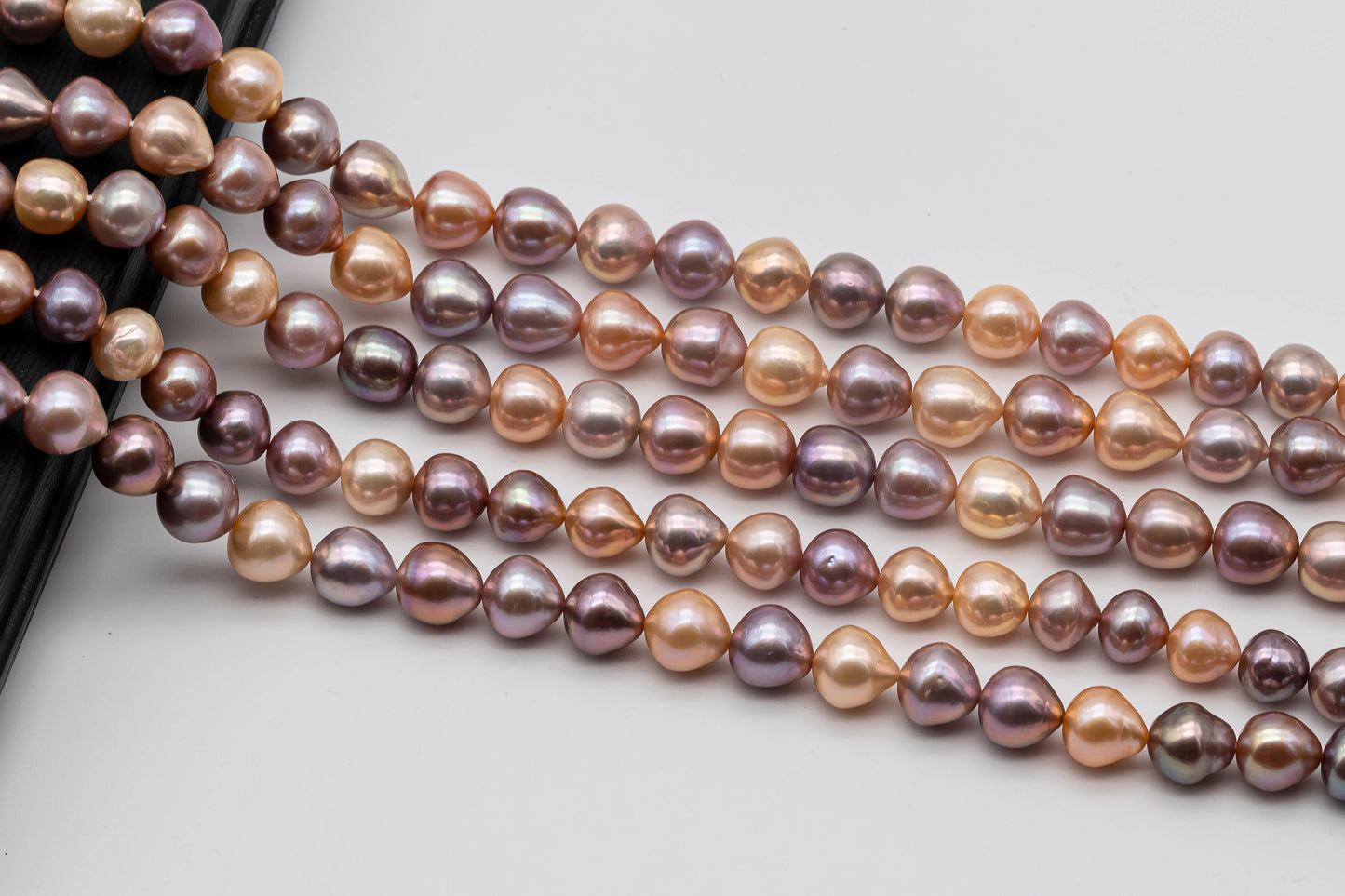 9-11mm Edison Pearl Drop Shape Natural Color with High Luster in Full Strand for Jewelry Making, SKU # 1345EP