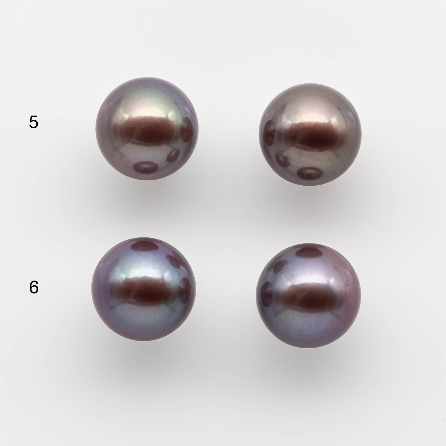 10-11mm Round Edison Pearl in Matching Pair with All Natural Colors and High Lusters in Half Drilled for Making Earring Stud, SKU # 1760EP