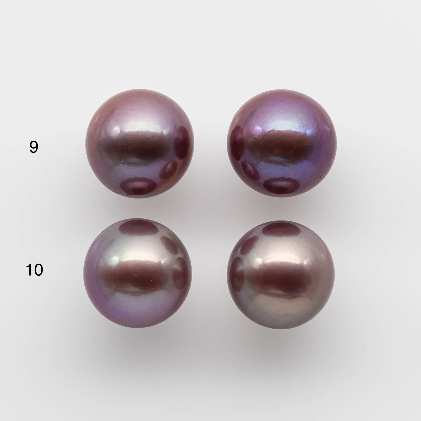 12-13mm Edison Pearl Round Matching Pair in All Natural Colors and High Luster, Half Drilled for Making Earring, SKU # 1779EP