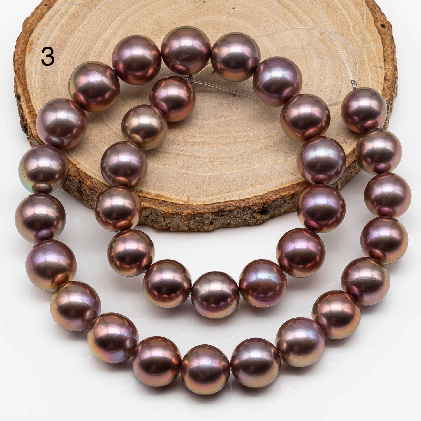 12-14mm AAA Edison Pearl Natural Lavender Round with Extremely Nice Luster, SKU # 1173EP