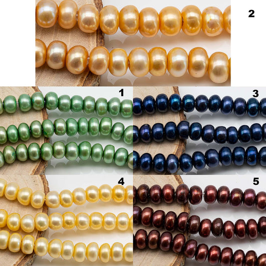 Large Hole Button Pearls in 5 different colors to choose from.