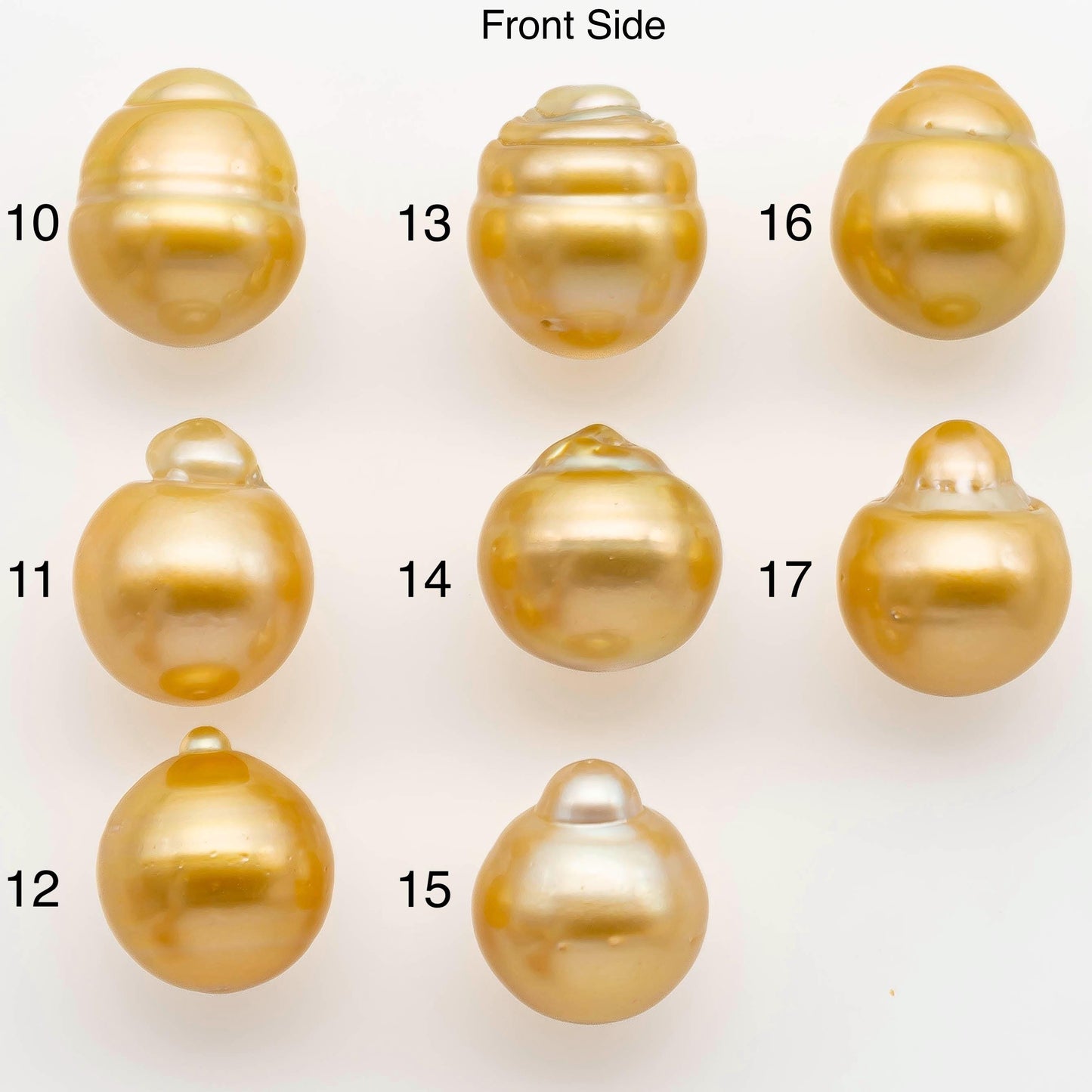 15-16mm South Sea Pearl, Gold Drop Single Piece Nondrilled with High Luster and Minor Blemishes for Jewelry Making, SKU # 2312GS