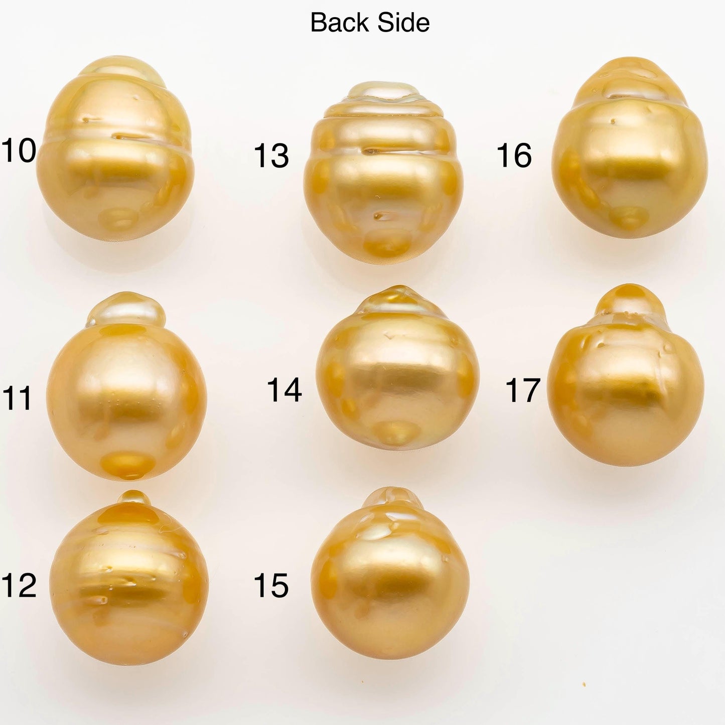 15-16mm South Sea Pearl, Gold Drop Single Piece Nondrilled with High Luster and Minor Blemishes for Jewelry Making, SKU # 2312GS