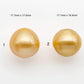 17-18mm Gold South Sea Pearl Undrilled for Jewelry Making, Natural Gold Color Saltwater Pearl, SKU#2315GS