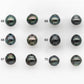 10-11mm Matching Pair Tahitian Pearl in Amazing Luster, Undrilled for Making Earring or Pendant, SKU # 2323TH