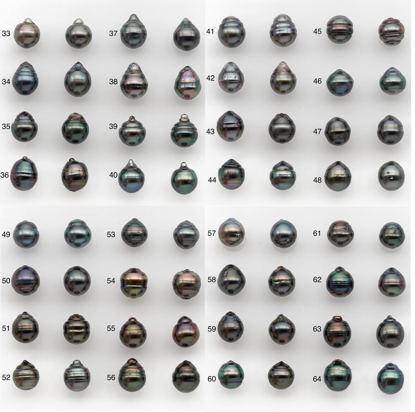 10-11mm Matching Pair Tahitian Pearl in Amazing Luster, Undrilled for Making Earring or Pendant, SKU # 2324TH