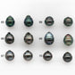 10-11mm Matching Pair Tahitian Pearl in Amazing Luster, Undrilled for Making Earring or Pendant, SKU # 2324TH