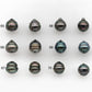 10-11mm Matching Pair Tahitian Pearl in Amazing Luster, Undrilled for Making Earring or Pendant, SKU # 2325TH