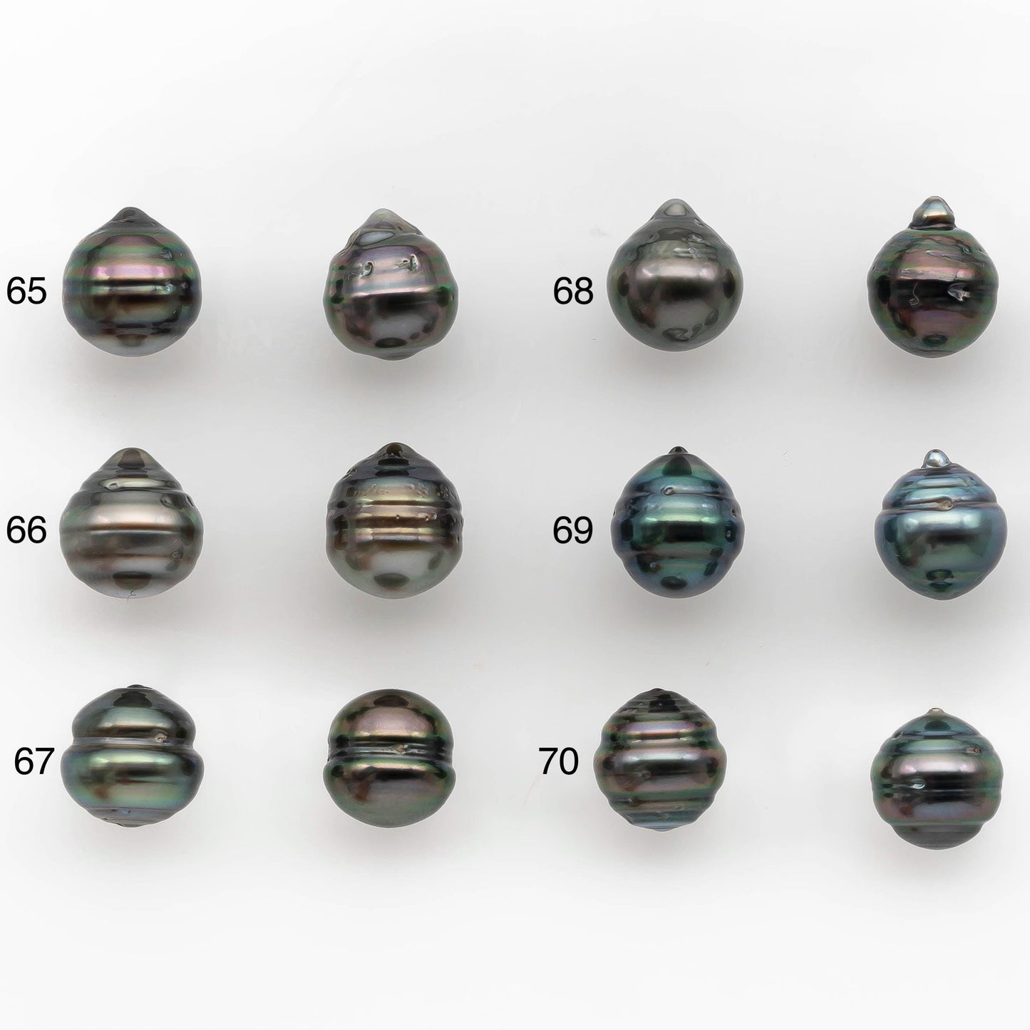 10-11mm Matching Pair Tahitian Pearl in Amazing Luster, Undrilled for Making Earring or Pendant, SKU # 2325TH