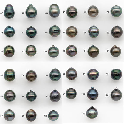 10-11mm Tahitian Pearl with High Luster and Natural Color with Minor Blemishes, Loose Single Piece Undrilled, SKU # 2327TH