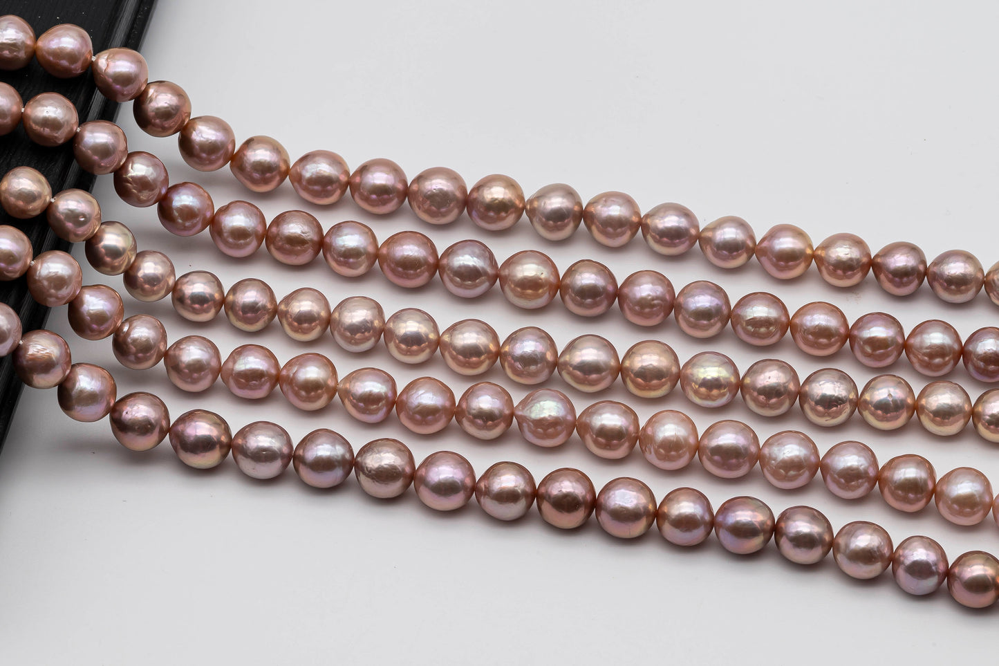 9-11mm Near Round Edison Pearl with Nice Luster in Natural Pink or Lavender in Full Strand for Making Jewelry or Beading, SKU # 1347EP