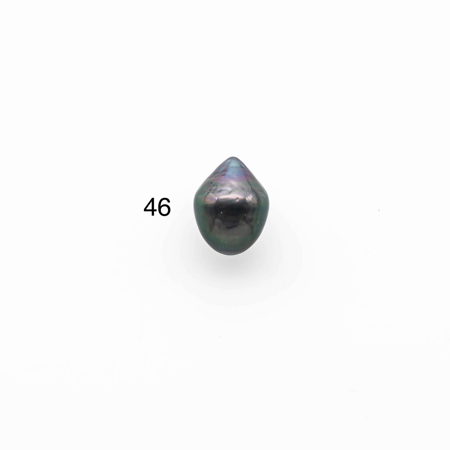 12-13mm Large Size Tahitian Pearl Tear Drop Single Piece Loose Undrilled with Natural Color and High Luster, SKU # 1401TH