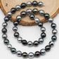 8-9mm Multicolor Near Round Tahitian Pearl Bead with High Luster, In Full Strand with Minor Blemishes for Making, SKU # 2381TH