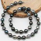 8-9mm Multicolor Drop Tahitian Pearl Bead with High Luster, In Full Strand with Minor Blemishes for Making, SKU # 2382TH