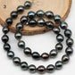 9-10mm Drop Tahitian Pearl in Full Strand with Natural Color and High Luster, For Jewelry Making with  Minor Blemishes, SKU # 2388TH