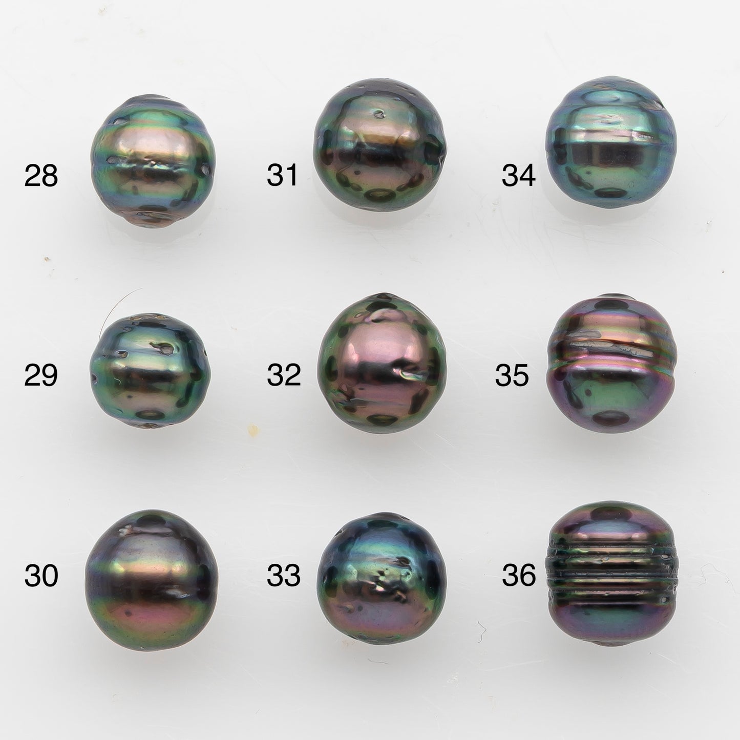 8-9mm Tahitian Pearl, Loose Undrilled with High Luster and Blemishes for Jewelry Making, SKU # 2915TH