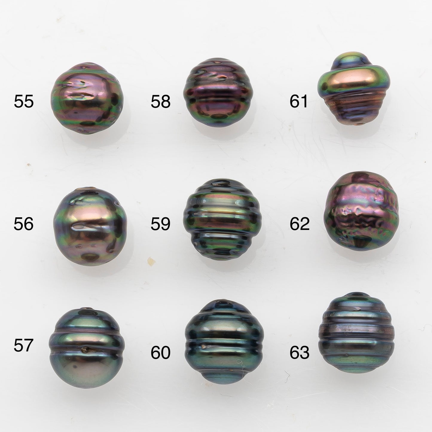 8-9mm Tahitian Pearl, Loose Undrilled with High Luster and Blemishes for Jewelry Making, SKU # 2915TH