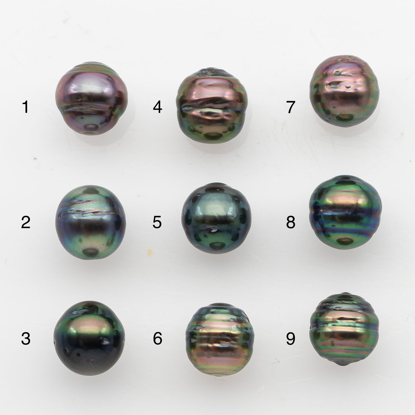 8-9mm Tahitian Pearl, Loose Undrilled with High Luster and Blemishes for Jewelry Making, SKU # 2909TH